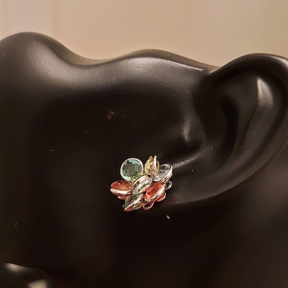 Dyrberg/Kern beautiful multicolored floral earrings